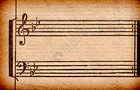 在旧纸页上的音乐笔记 用于背景乐器宏观作曲家交响乐歌曲圣歌音乐会乐队音乐家旋律图片