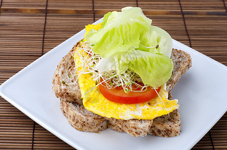 健康三明治叶子午餐食物美食竹子粮食野餐小麦面包蔬菜图片