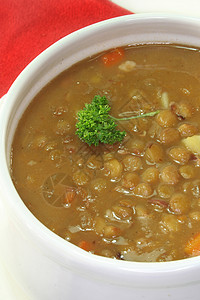 冷冻炖菜午餐棕色蔬菜土豆香菜豆类芹菜扁豆图片