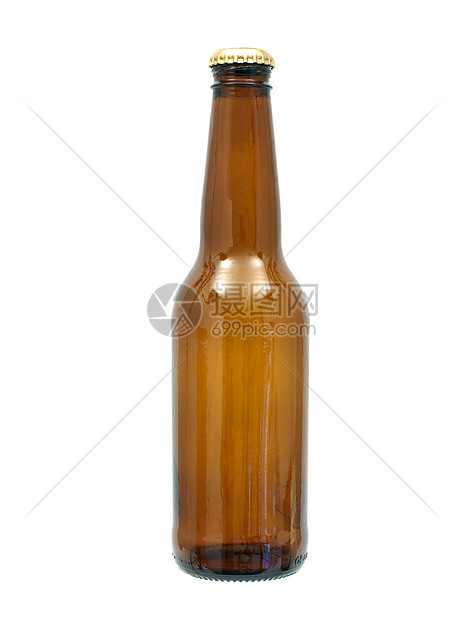 啤酒液体玻璃白色茶点饮料瓶子棕色图片