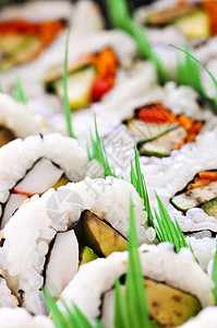 寿司盘派对作品异国美食食品情调服务海鲜文化蔬菜图片