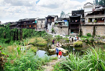 a 中国少数民族村景色房子溪流风景天空农村电影村庄吸引力少数民族乡村图片