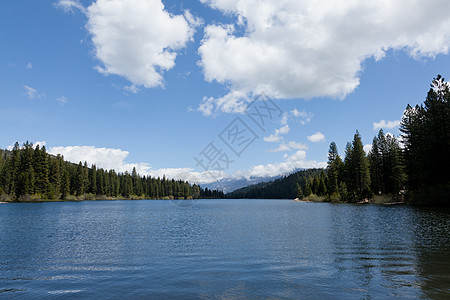 休梅湖季节晴天天空假期公园松树树木森林风景荒野图片