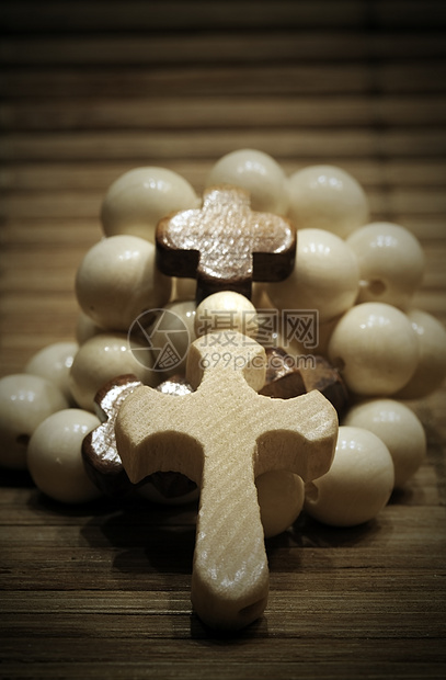 圣经信仰祷告上帝宗教珠子棕色图片