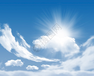 云和太阳在幕后的照片楼梯宗教上帝蓝色太阳白色光线图片
