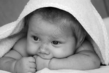 新生儿新生毯子男生金发毛巾背景图片