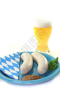 牛肉香肠传统食物啤酒杯图案菱形啤酒饮料花园酒精节日图片