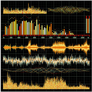 音波设置 音乐背景 EPS 8放大器旋律光谱录音机均衡器体积信号仪表电子嗓音图片