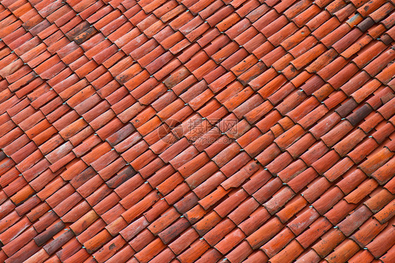 屋顶牌背景纹理防风雨黏土制品材料住宅条纹卵石房子框架红色图片