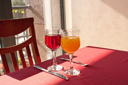 弹珠勺子红色庆典用餐橙子食品酒精摄影盘子餐厅图片