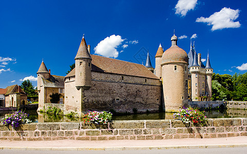 法国勃根迪州布拉莱特城堡历史建筑学景点黏土旅行建筑位置世界历史性外观图片