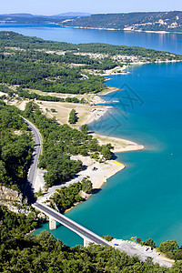 法国普罗旺斯圣克罗伊湖 弗登峡谷外观风景位置世界湖泊旅行图片