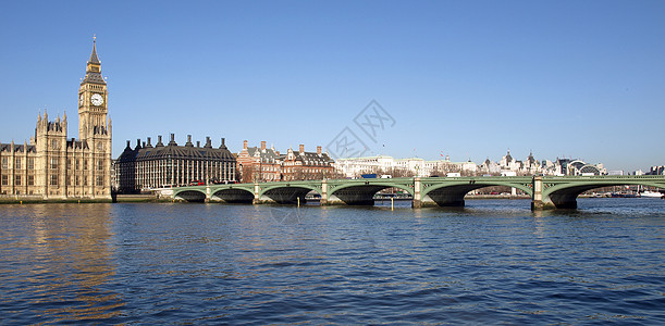 威斯敏寺桥议会天际英语全景房屋王国背景图片