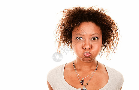 美籍非洲女性制造傻脸组织图片