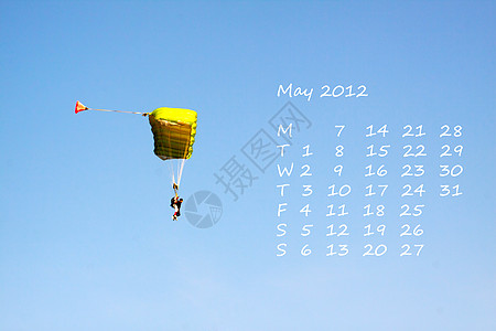 2012年5月日历天空航班伞兵闲暇空气乐趣运动天线腰带竞赛图片
