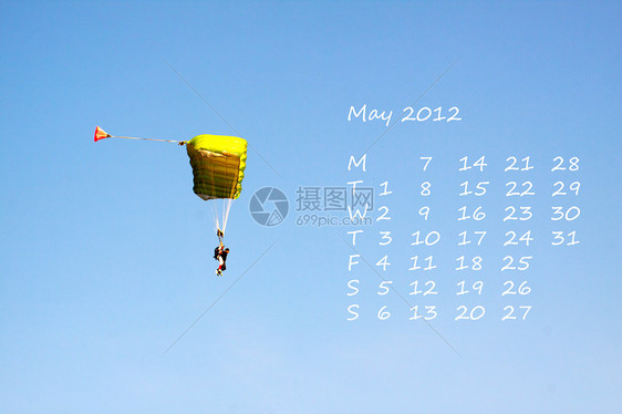 2012年5月日历天空航班伞兵闲暇空气乐趣运动天线腰带竞赛图片