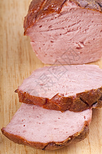 木制桌子上烤的巴伐利亚肉饼猪肉烹饪用餐小吃食物木头面包橡木棕色图片