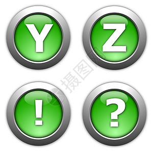 互联网按钮按键字母字体绿色网络金属收藏数字白色网站插图图片