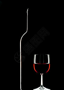 葡萄酒反思红色品酒剪影瓶子酒厂反射玻璃酿酒师图片