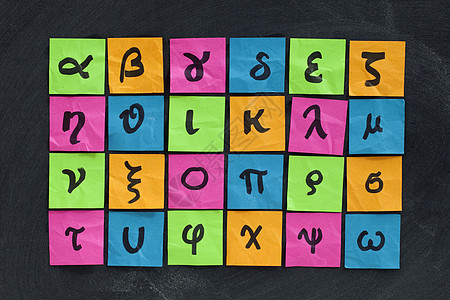 希腊字母水平便利贴伽马背板图片