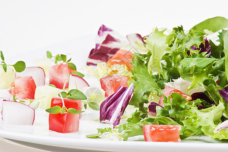 新鲜沙拉杂货店养分叶子营养萝卜绿色饮食食物活力百里香图片