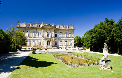 法国普罗旺斯Barbentane宫殿外观城堡历史历史性旅行景点建筑学花园位置建筑物图片