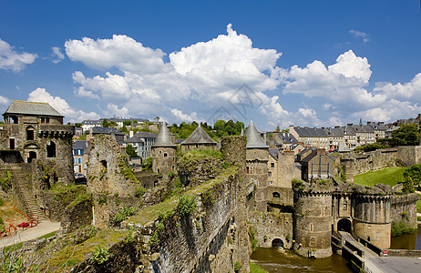 法国 布列塔尼墙壁世界历史性城墙建筑学景点建筑纪念碑要塞工事背景