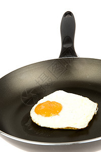 煎蛋金属白色厨具家庭食物早餐烹饪鸡蛋黑色餐厅图片