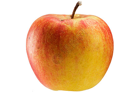 多色苹果宏观红色食物健康杂色小吃工作室水平水果白色背景