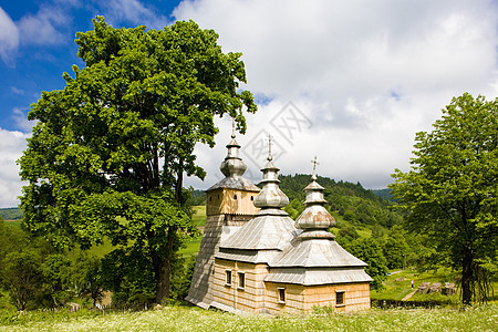 波兰杜布内木制教堂位置世界外观教会旅行建筑学历史性民俗建筑建筑物图片