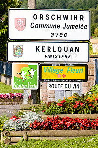 法国阿尔萨斯Orschwihr乡村外观世界葡萄旅行酒业位置农村栽培国家图片