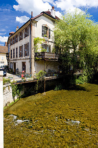 法国 法国 弗朗切康特 Jura区 Arbois建筑物建筑学河流房子外观位置房屋市政旅行世界图片