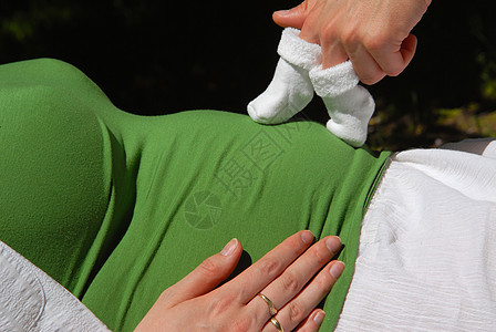 等待孩子怀孕测试腹部避孕劳动短袜女士母亲家庭父亲图片