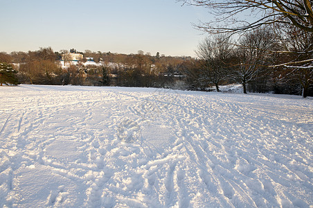 冬天季节国家冻结场景雪景天气降雪场地小路风景图片