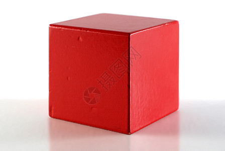 红色立方体白色积木几何学正方形木头盒子玩具童年幼儿园游戏图片