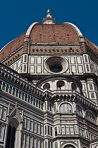 意大利佛罗伦萨的Duomo历史教会建筑学天空大教堂圆顶建筑地标蓝色旅行图片