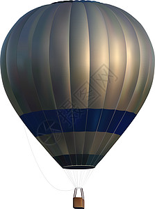 热空气气球旅行悬浮空气白色绳索车辆篮子运输图片