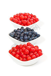 蓝莓和草莓营养小吃饮食甜点蓝色收成花园醋栗维生素水果图片