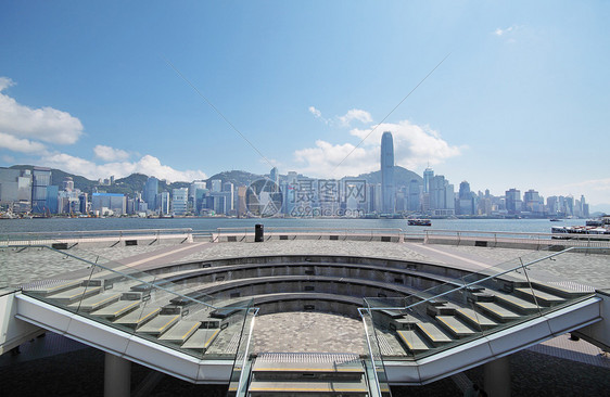 香港蓝色旅行天空景观摩天大楼场景文化全景办公室旅游图片