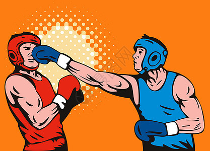 连接击出拳的框框男人冲孔艺术品手套冠军拳击竞争者运动挑战者肌肉图片