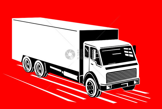 集装箱货车车辆运输插图工业货运拖运图片