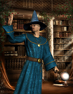 图书馆里的魔术师图片