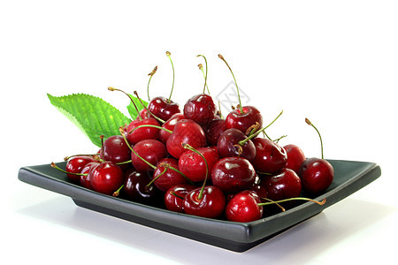 樱桃绿色红色水果生食食物维生素营养饮食图片