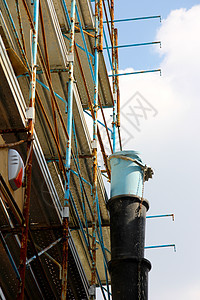 脚架制造业城市建造木头建筑作品工作脚手架场地工具图片