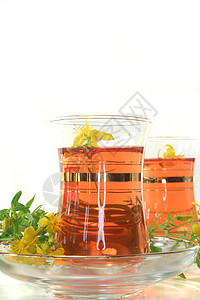 圣约翰的茶自然植物草本植物花草草药药物疗法花朵黄色图片