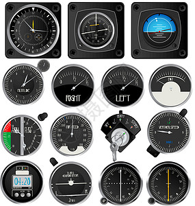 收集航空器仪器飞机仪器控制板插图控制压力航班力量航空指标乐器空速图片