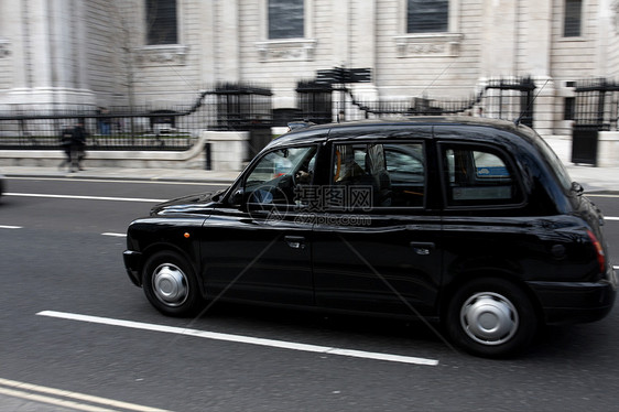 London 出租车交通行动黑色城市风光都市图片