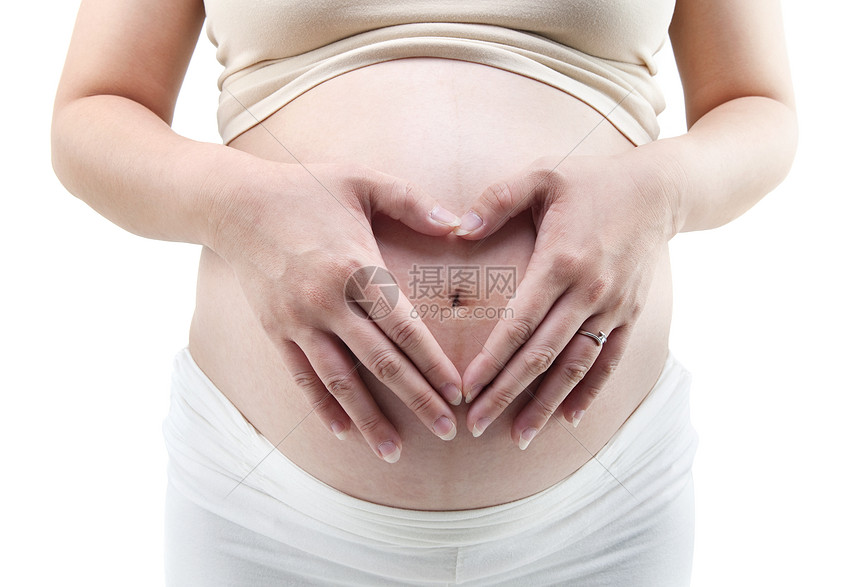婴儿在船上父母女士身体躯干数字手指怀孕几个月卫生家庭图片