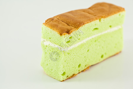 海绵蛋糕海绵棕色奶油蛋糕奶油状绿色图片