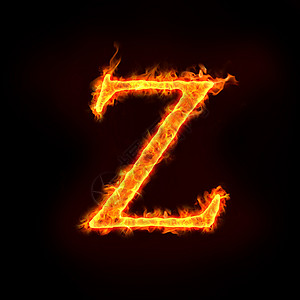 火焰字母表 Z背景图片